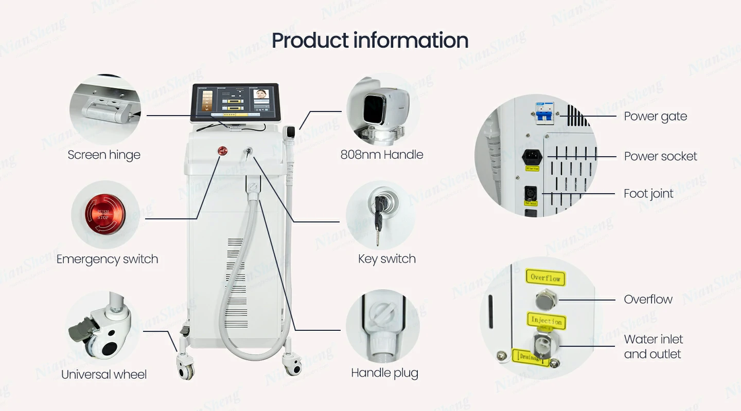 Niansheng Beauty diode laser hair moval machine -y20