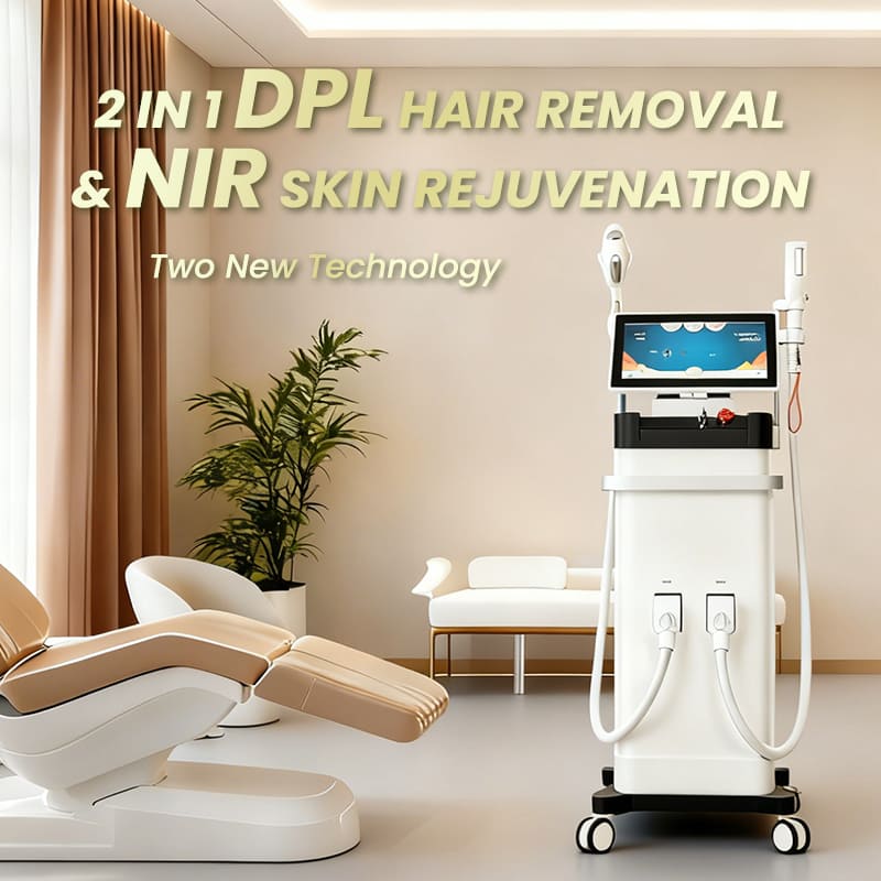 2 in 1 DPL Hair Removal+NIR Skin Rejuvenation Two New Technology Machine